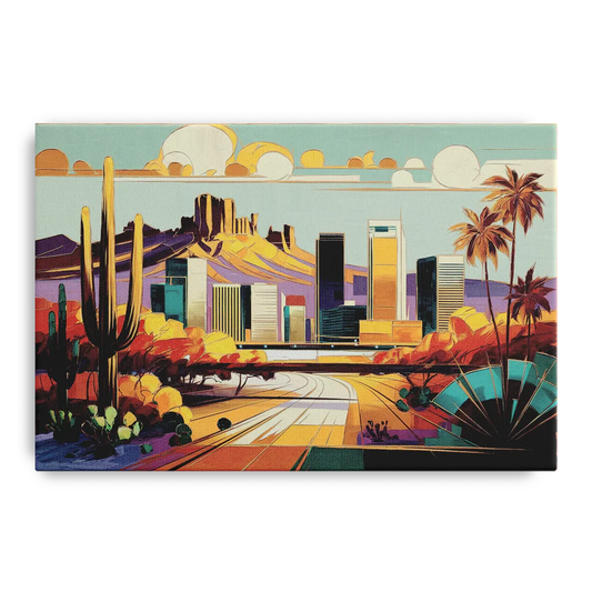 Phoenix Arizona Urban Art - Canvas Wall Art