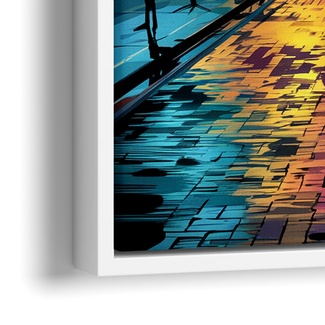 Memphis Historic Beale Street - Close-Up White Frame Canvas