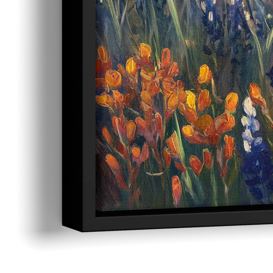 Lubbock West Texas Horizon - Close-Up Black Frame Canvas