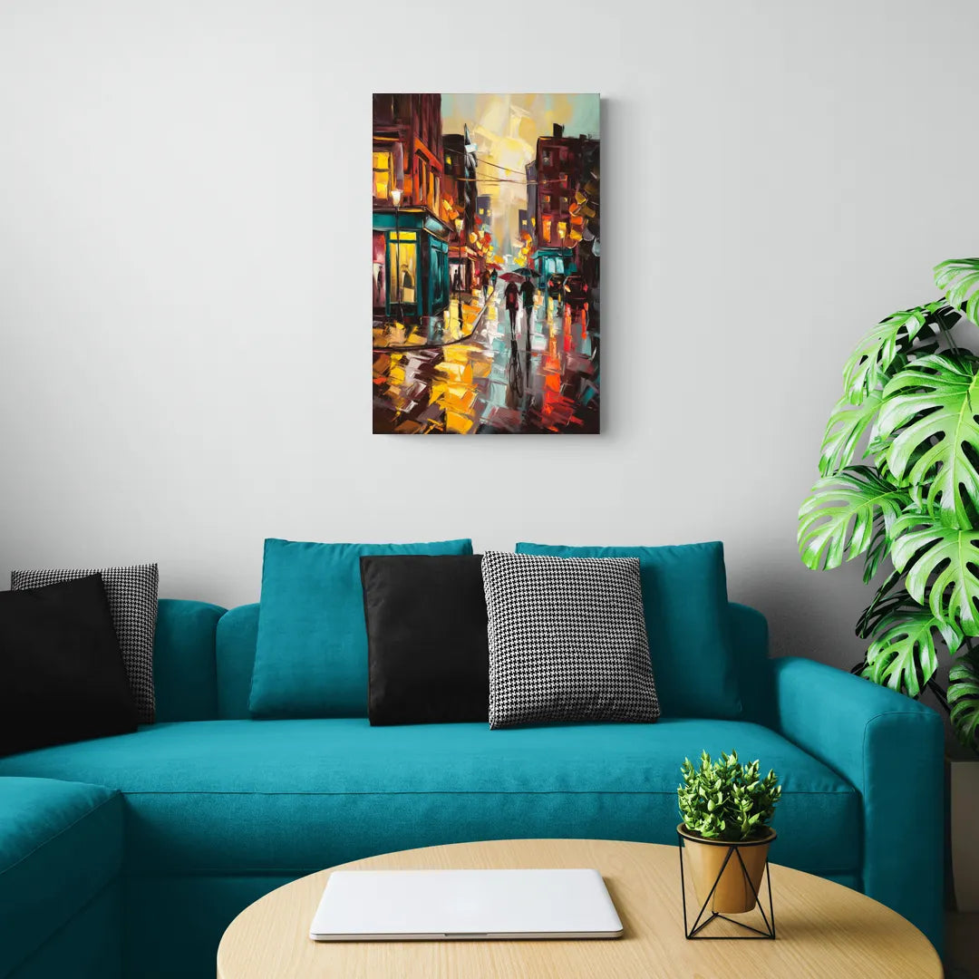 Burlington Urban Street Scenes - Canvas Wall Art Living Room