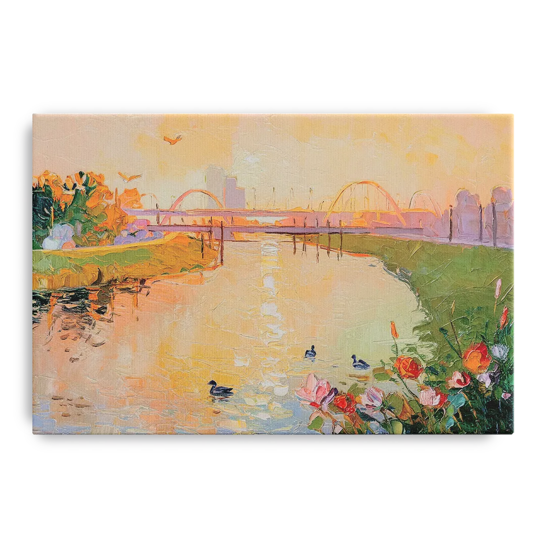 Jacksonville Riverside Scenery - Canvas Wall Art