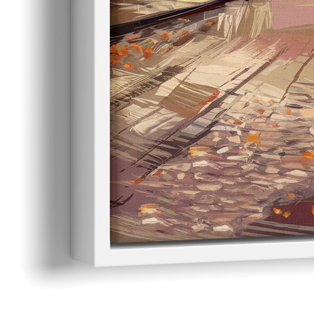 Philadelphia Historic District - Close-Up White Frame Canvas