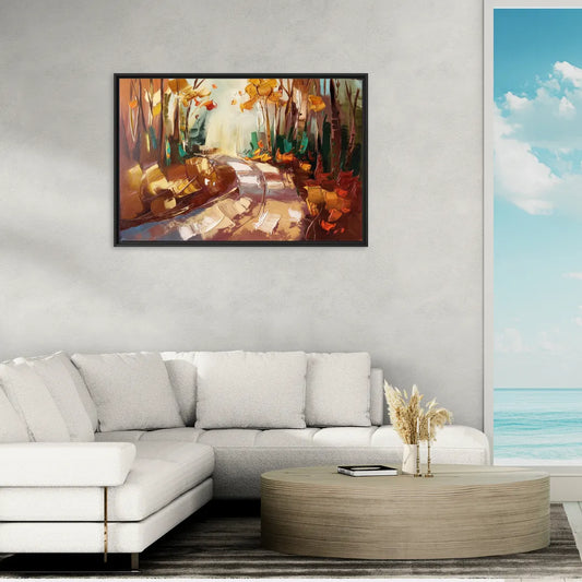 Park City Forest Trails - Living Room Black Frame Canvas