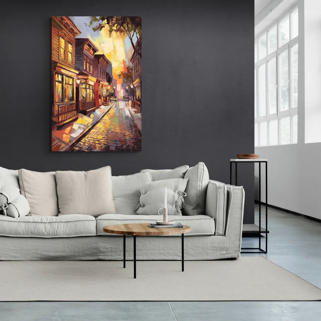 Sacramento Historic Old Town - Canvas Wall Art Living Room