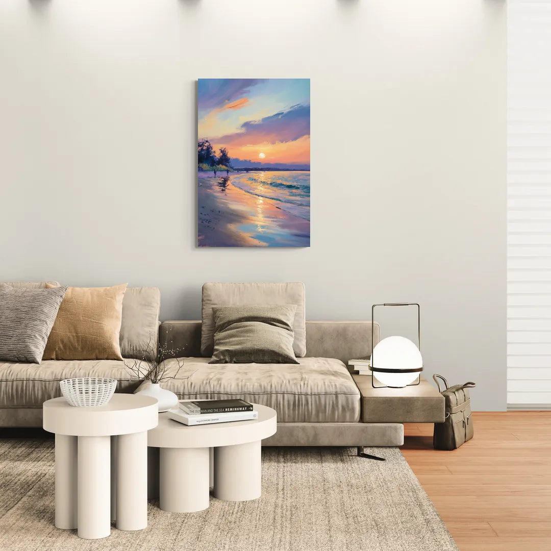 English Bay Sunset - Canvas Wall Art Living Room