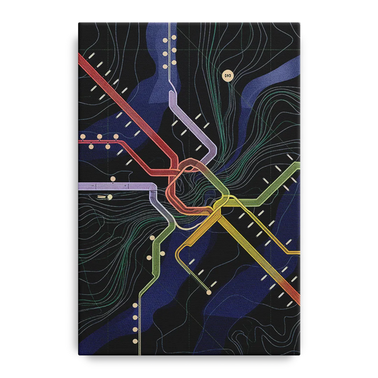 New York City Subway Map - Canvas Wall Art