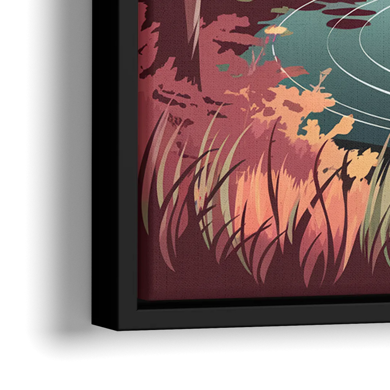 Madison Scenic Lakeshores - Close-Up Black Frame Canvas