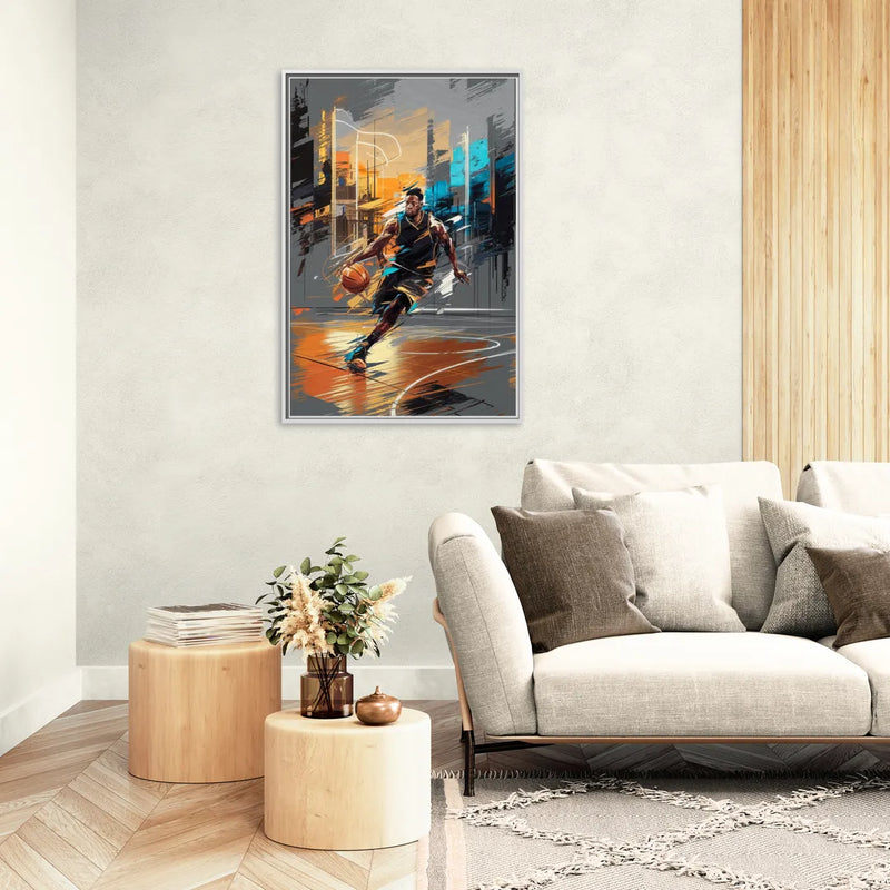 Irving Basketball Legacy - Living Room White Frame Canvas