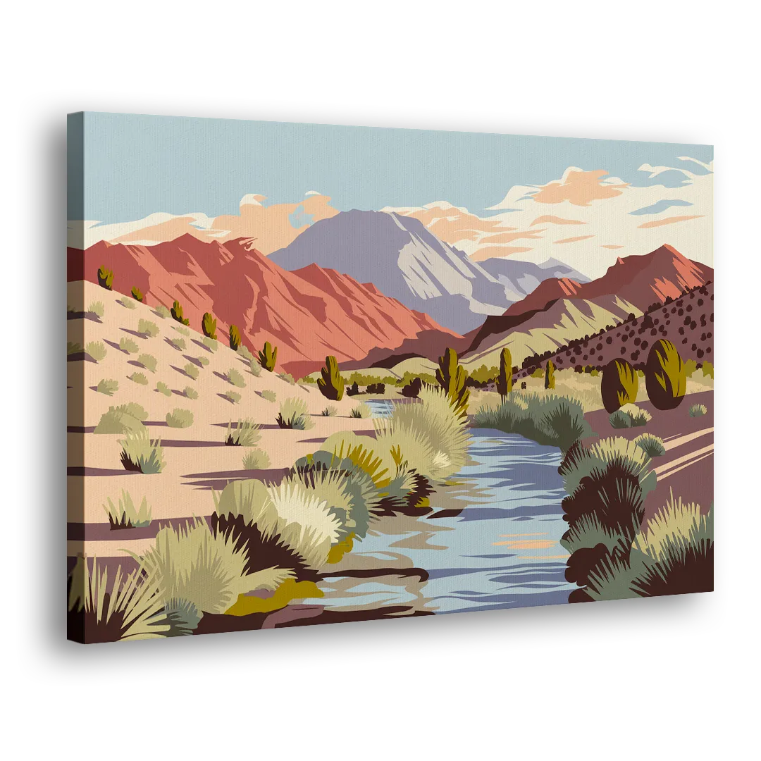 Santa Fe Mountain View - Canvas Print Art Sides