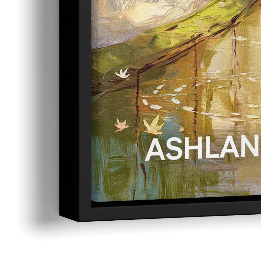 Ashland Local Park Serenity - Close-Up Black Frame Canvas