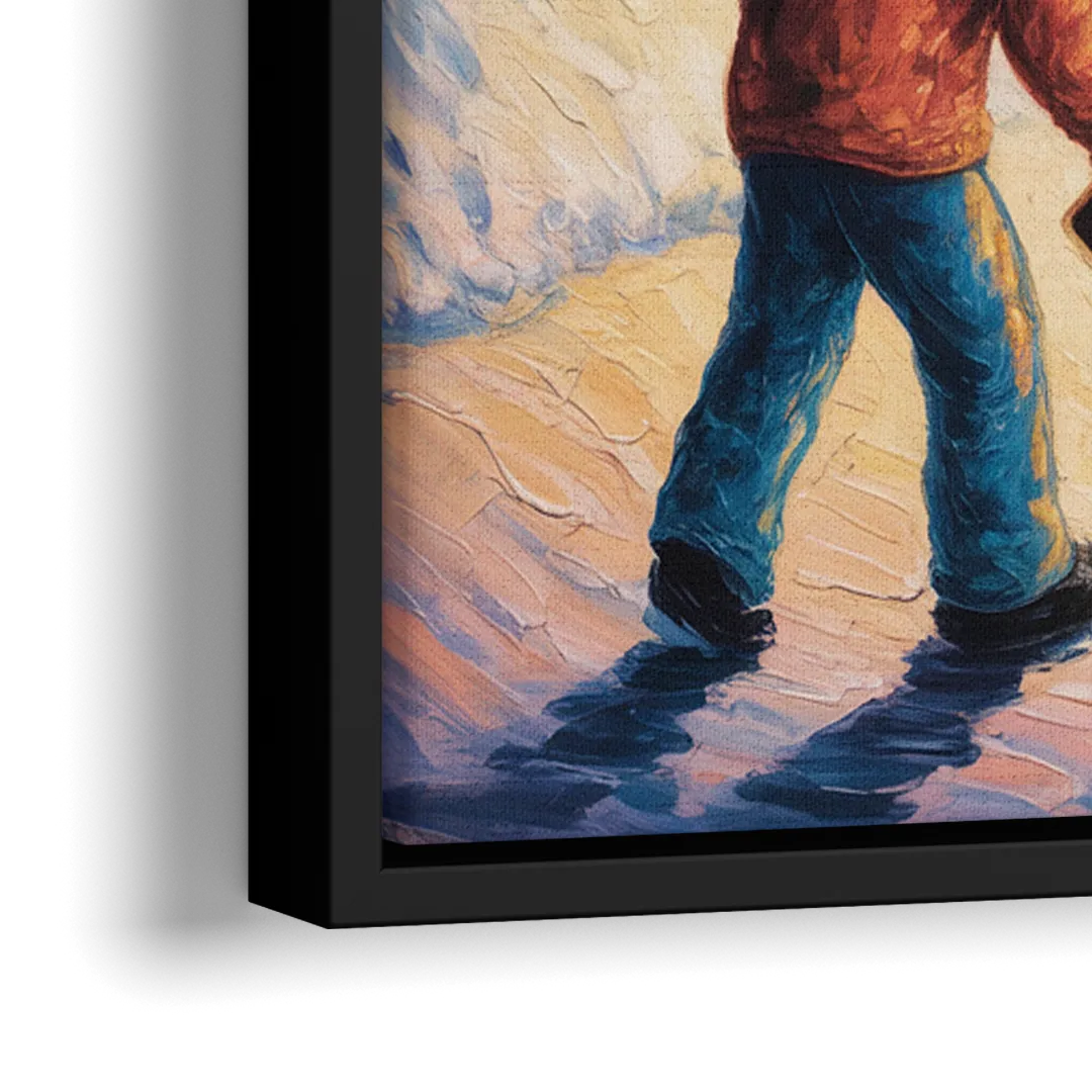 Quebec Winter Carnival - Close-Up Black Frame Canvas