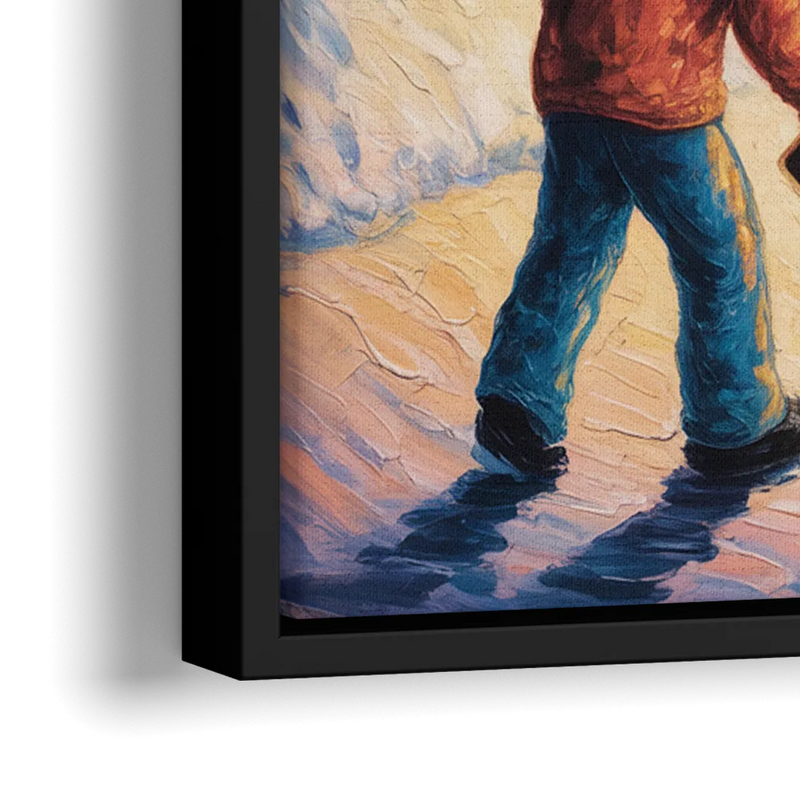 Quebec Winter Carnival - Close-Up Black Frame Canvas