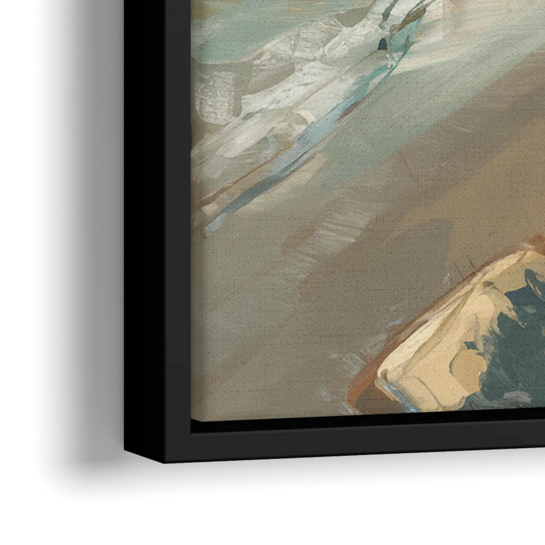 La Jolla Cliffside Beauty - Close-Up Black Frame Canvas