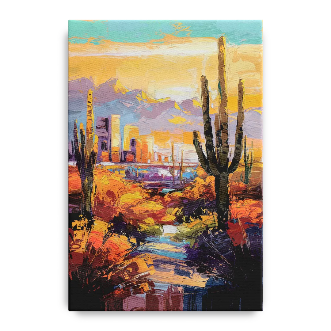 Phoenix Vibrant Urban Desert - Canvas Wall Art