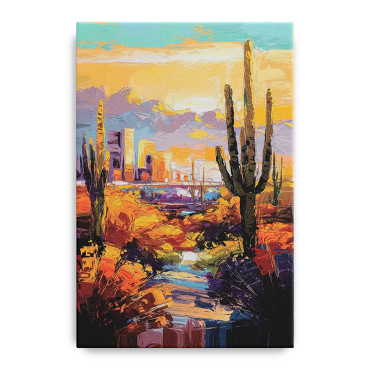 Phoenix Vibrant Urban Desert - Canvas Wall Art