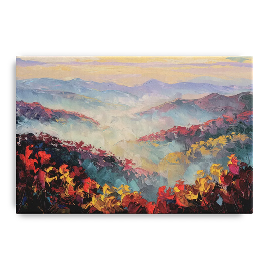 Knoxville Smoky Mountains Scene - Canvas Wall Art