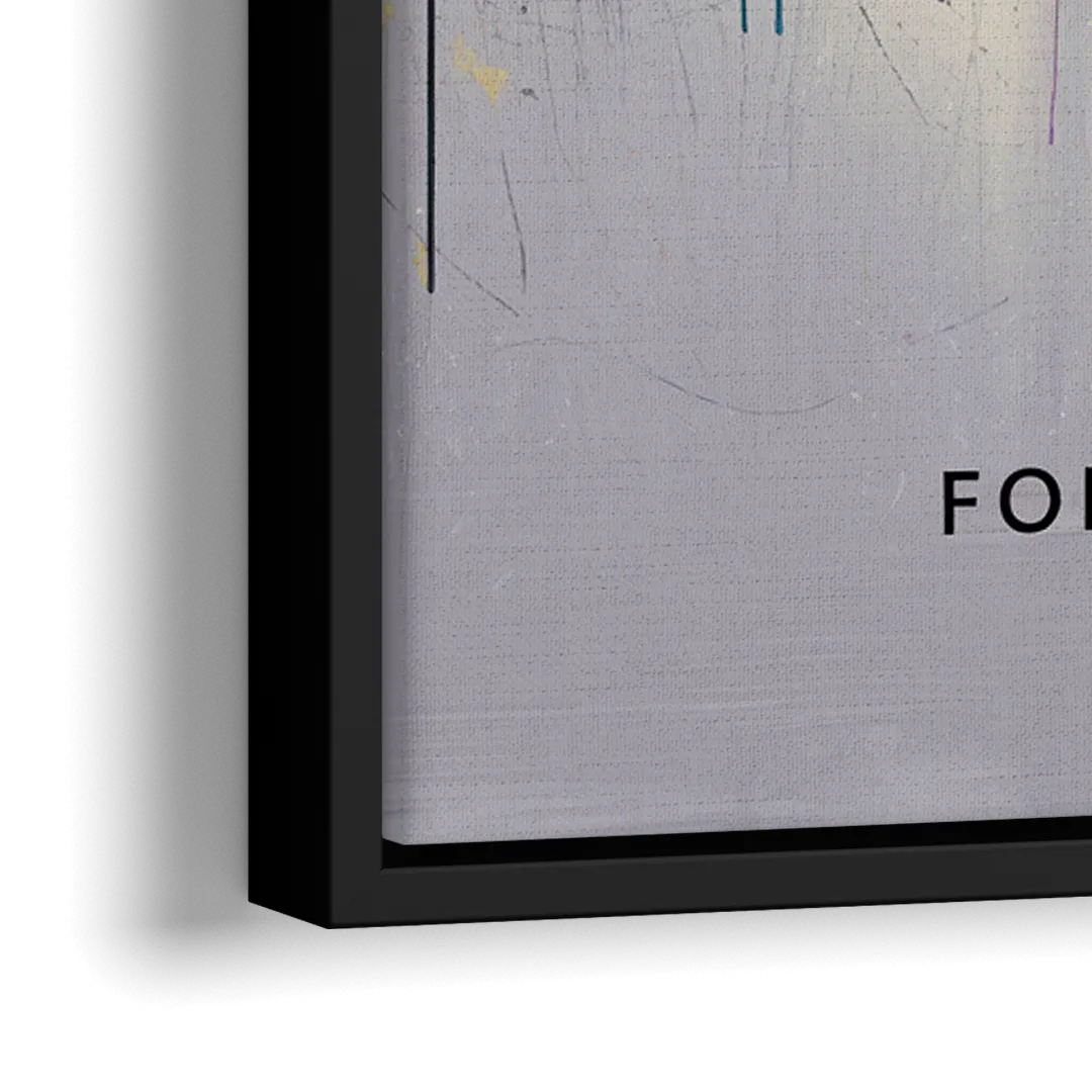 Fort Worth Downtown Skyline - Close-Up Black Frame Canvas