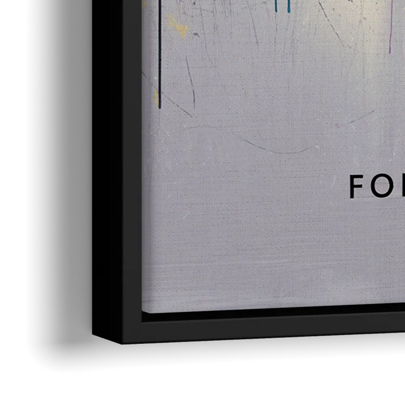 Fort Worth Downtown Skyline - Close-Up Black Frame Canvas