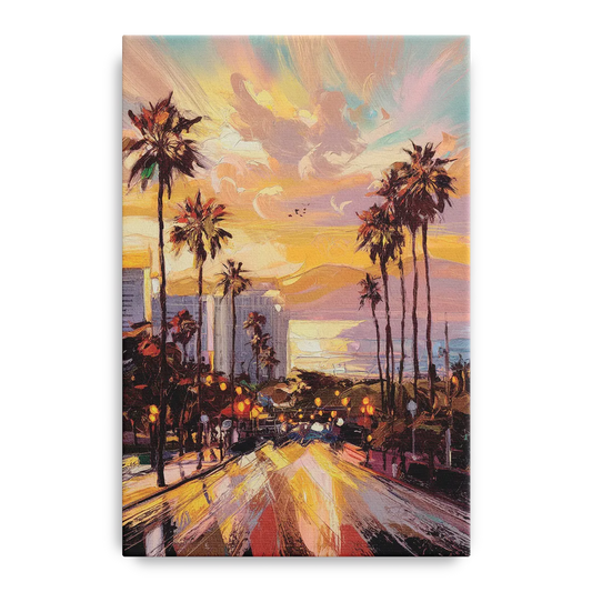 Los Angeles Golden Hour - Canvas Wall Art