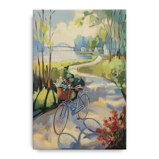Mackinac Island Bicycle Path - Canvas Wall Art