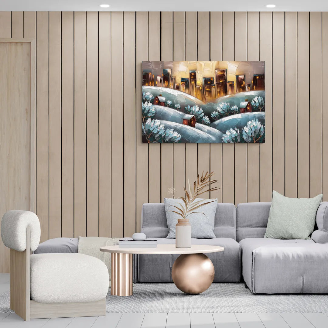 Fort Wayne Winter Wonderland - Canvas Wall Art Living Room