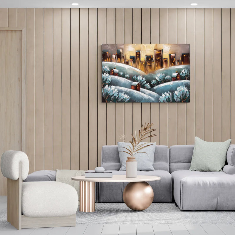 Fort Wayne Winter Wonderland - Canvas Wall Art Living Room