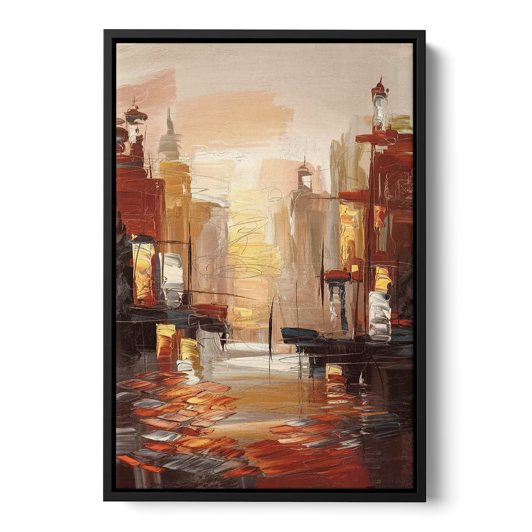 Corona Serene Landscape - Black Frame Canvas