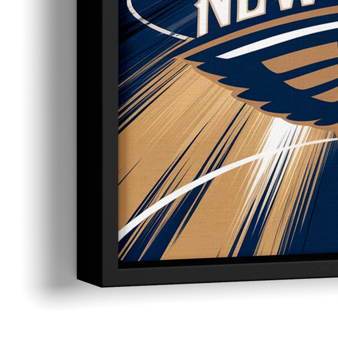 New Orleans Pelicans Team Pride - Close-Up Black Frame Canvas