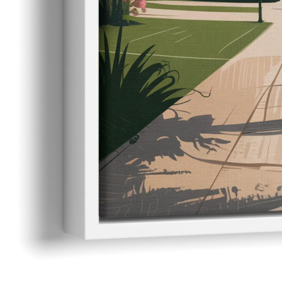 Casa Loma Historic View - Close-Up White Frame Canvas