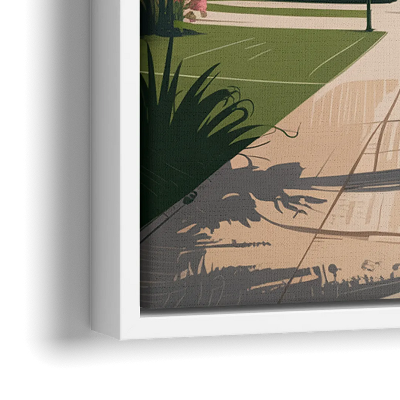 Casa Loma Historic View - Close-Up White Frame Canvas