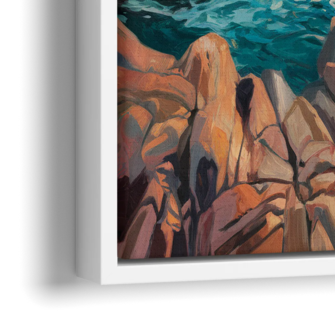 Bar Harbor Acadia National Park - Close-Up White Frame Canvas