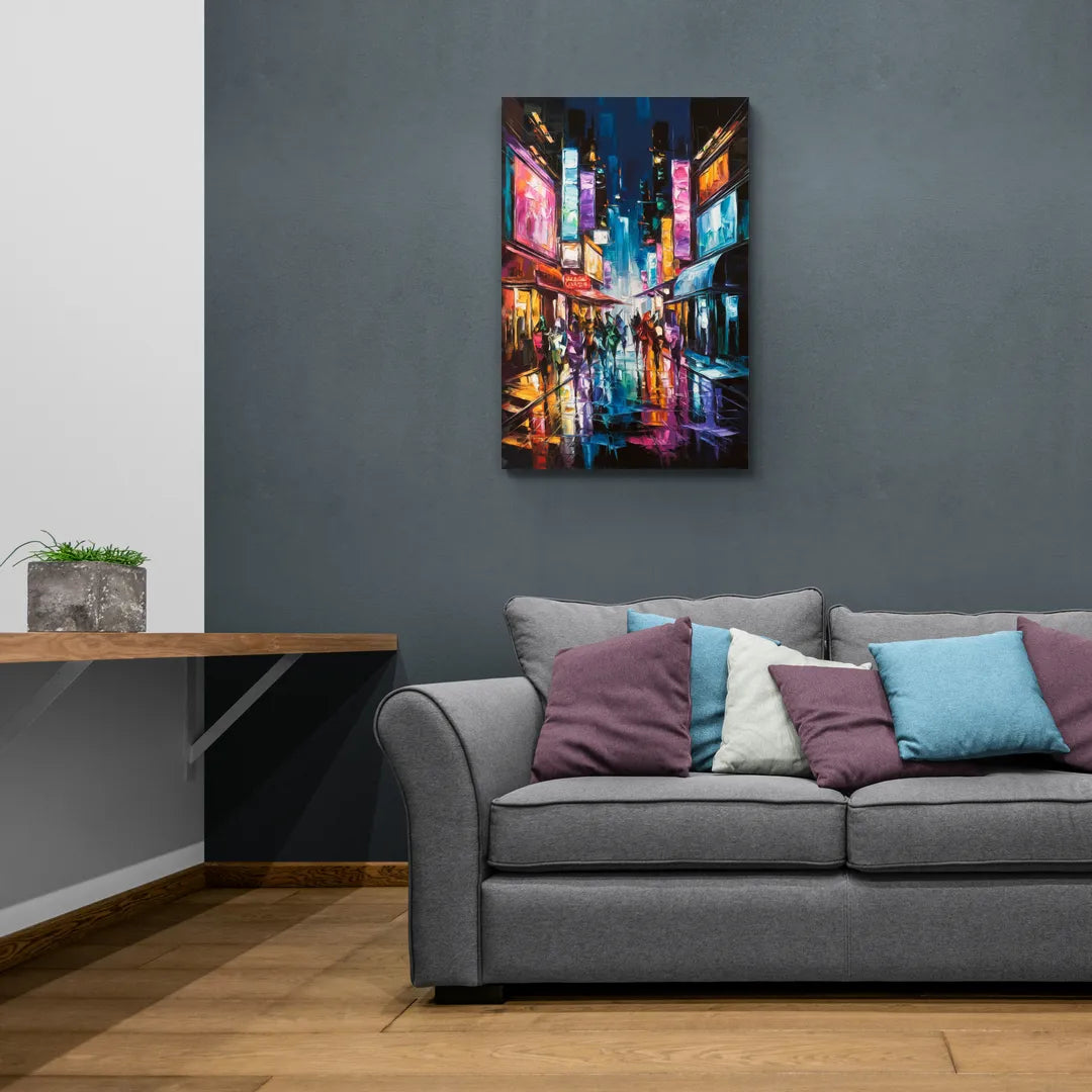 Joseph Vibrant Streets - Canvas Wall Art Living Room