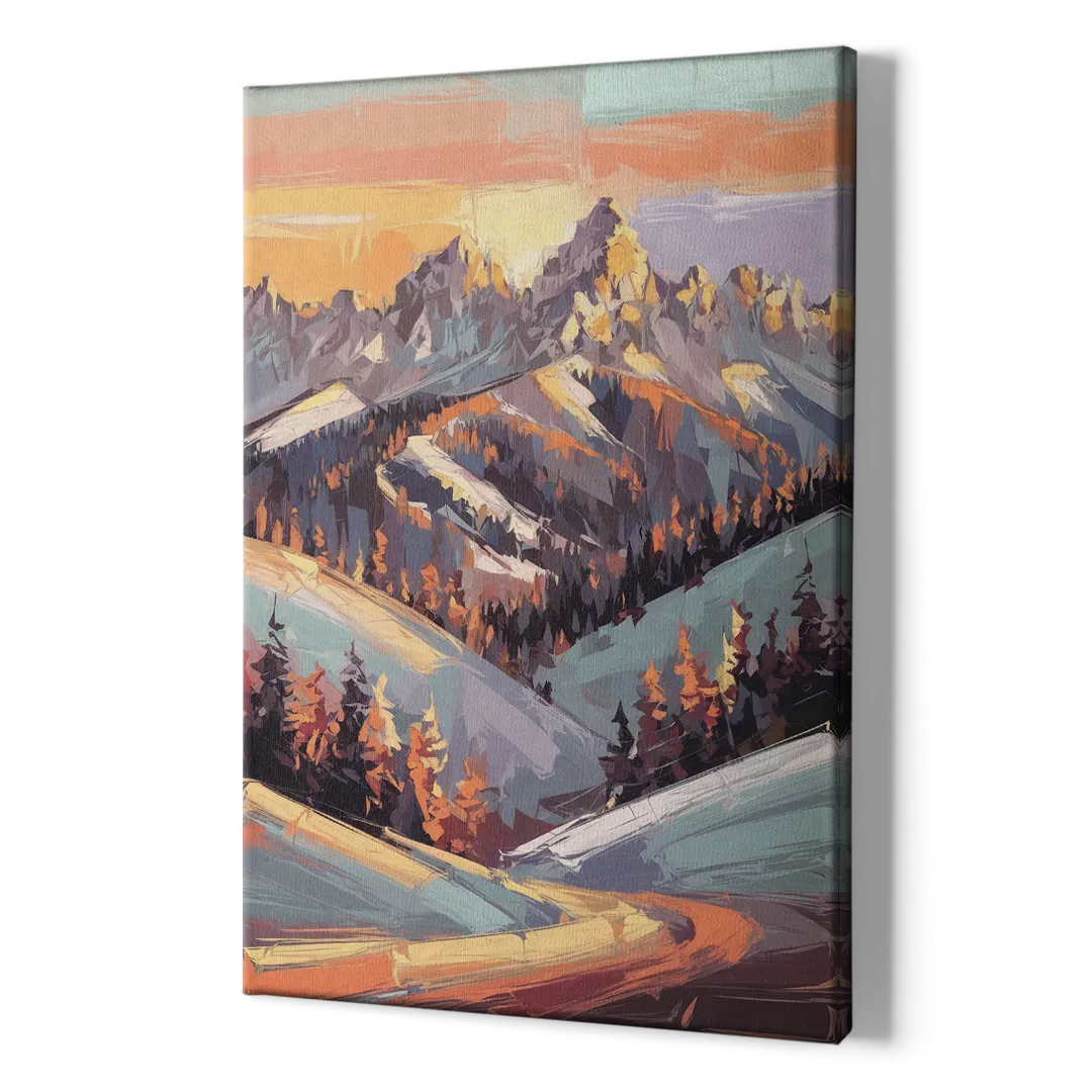 Park City Sunrise Panorama - Canvas Print Art Sides