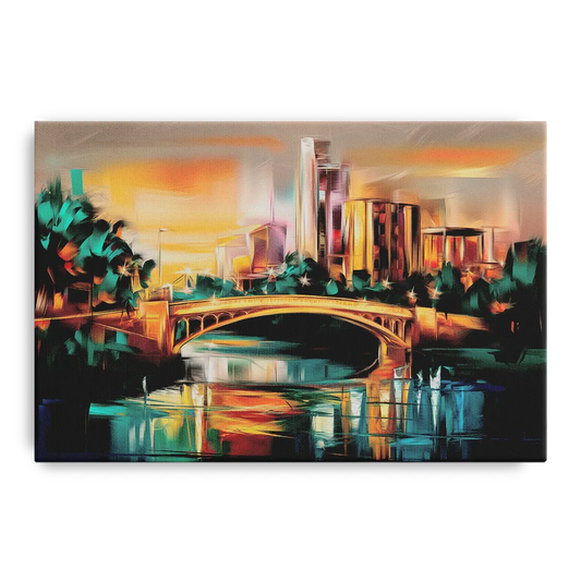 Austin Lamar Boulevard Magic - Canvas Wall Art