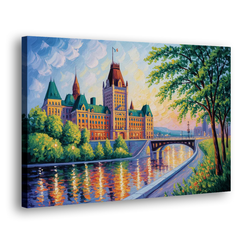 Parliament Building Quebec - Canvas Print Art Sides