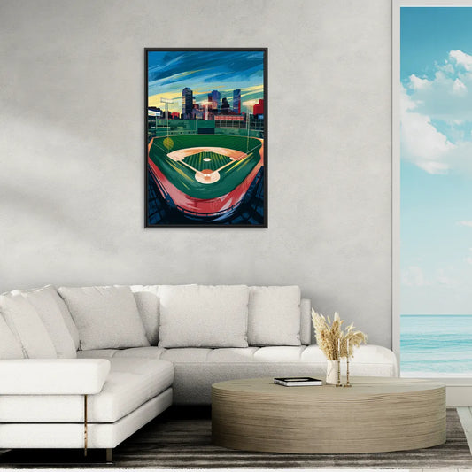 Boston Red Sox Fenway Park - Living Room Black Frame Canvas