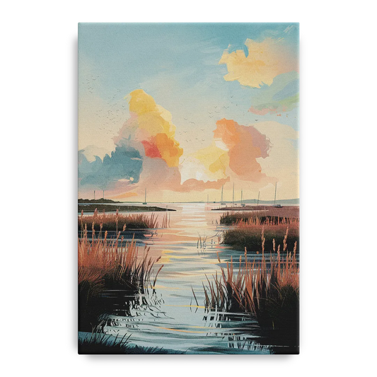 Chesapeake Coastal Sunrise - Canvas Wall Art
