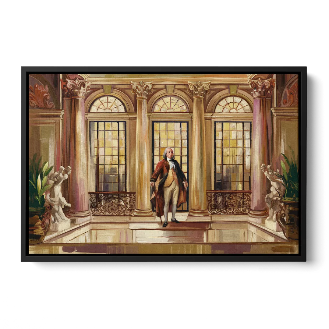 Franklin Architectural Beauty - Black Frame Canvas