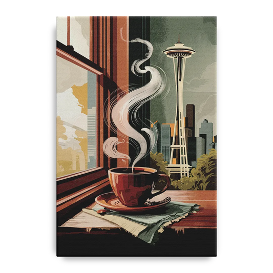 Seattle Coffee Culture Vibes - Canvas Wall Art