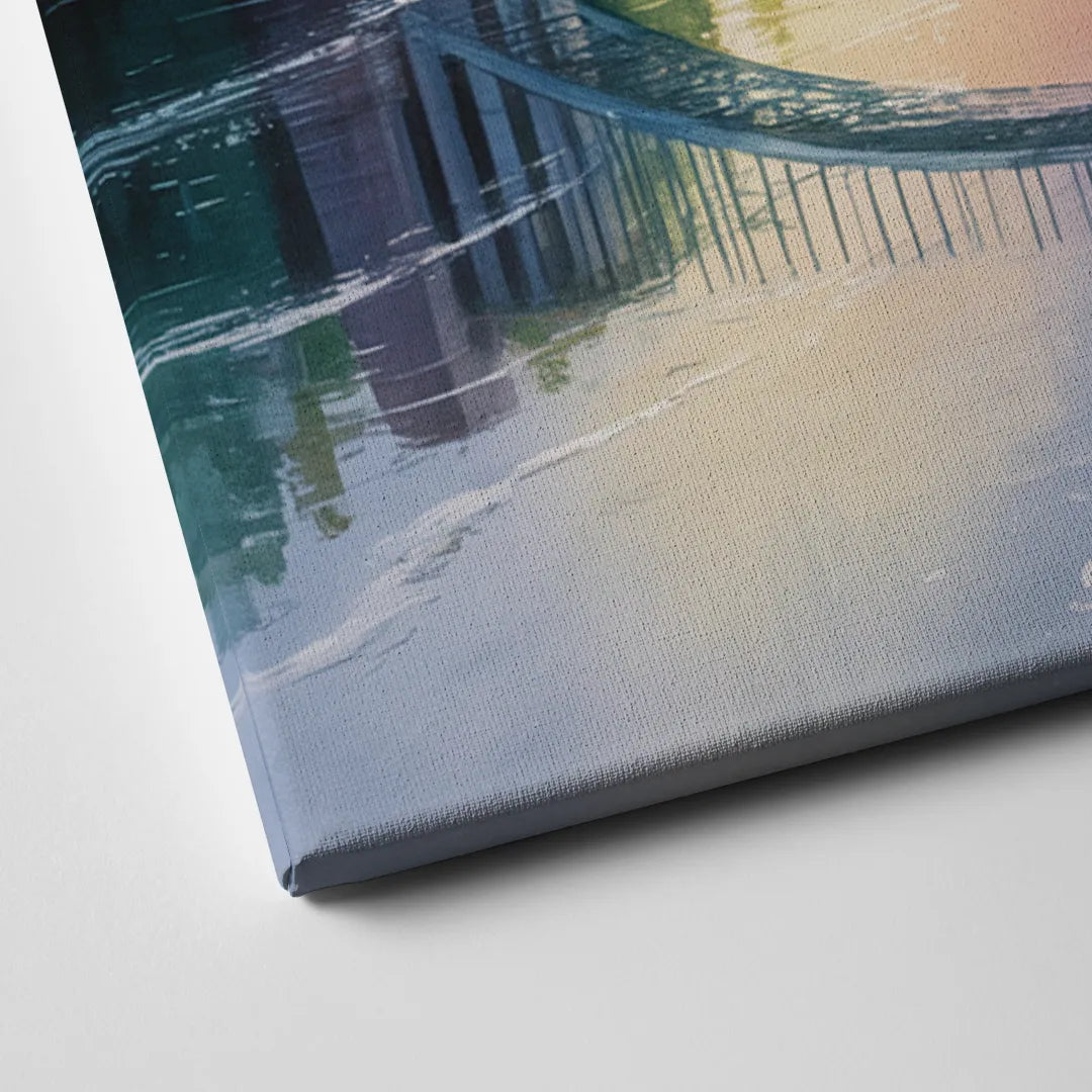 Niagara Falls Rainbow Bridge Canvas Close Up