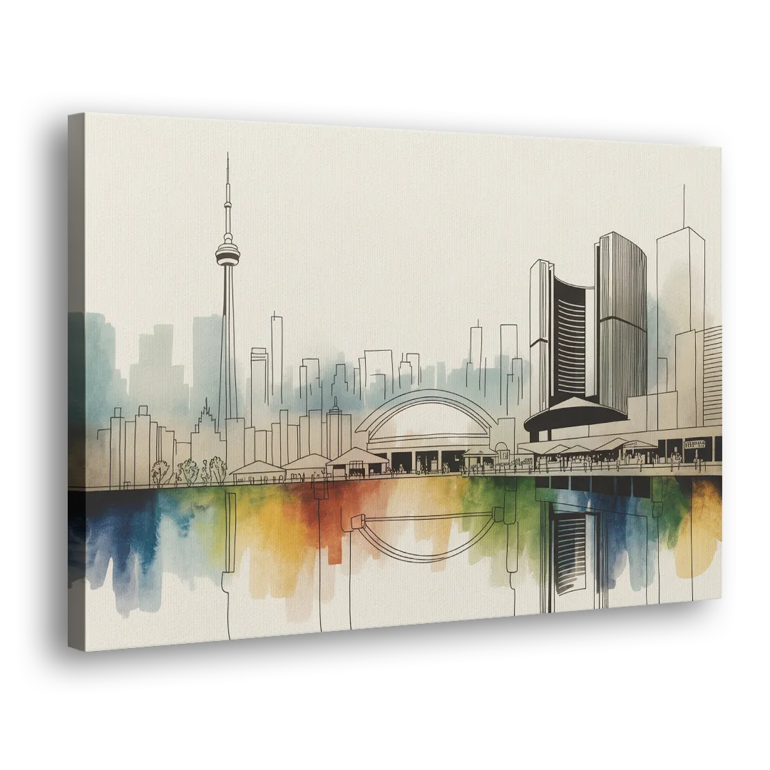 St Lawrence Skyline Market Scene - Canvas Print Art Sides