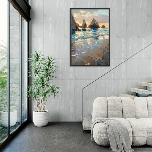 Bandon Seaside Serenity - Living Room Black Frame Canvas