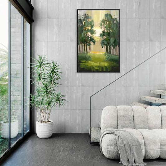 Ontario Forest Vibes - Living Room Black Frame Canvas