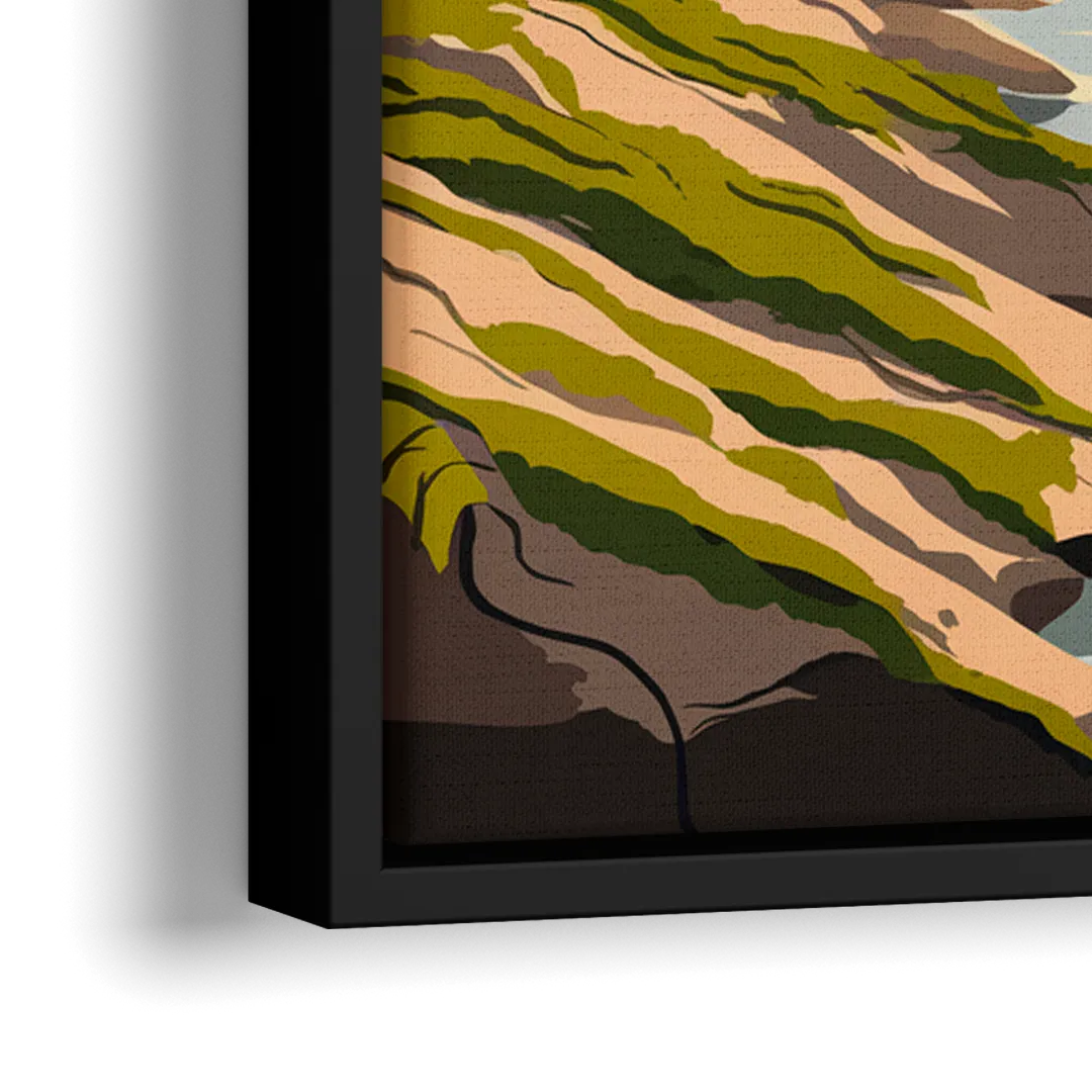 Marietta Chattahoochee River - Close-Up Black Frame Canvas