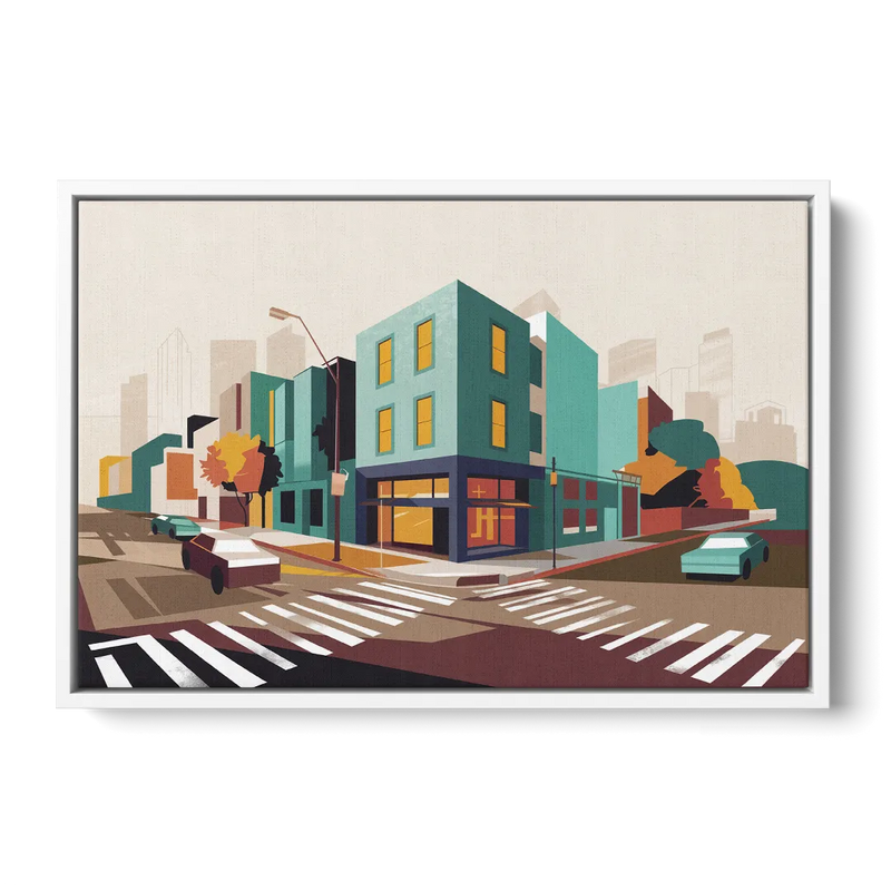 Joseph Urban Landscape - White Frame Canvas