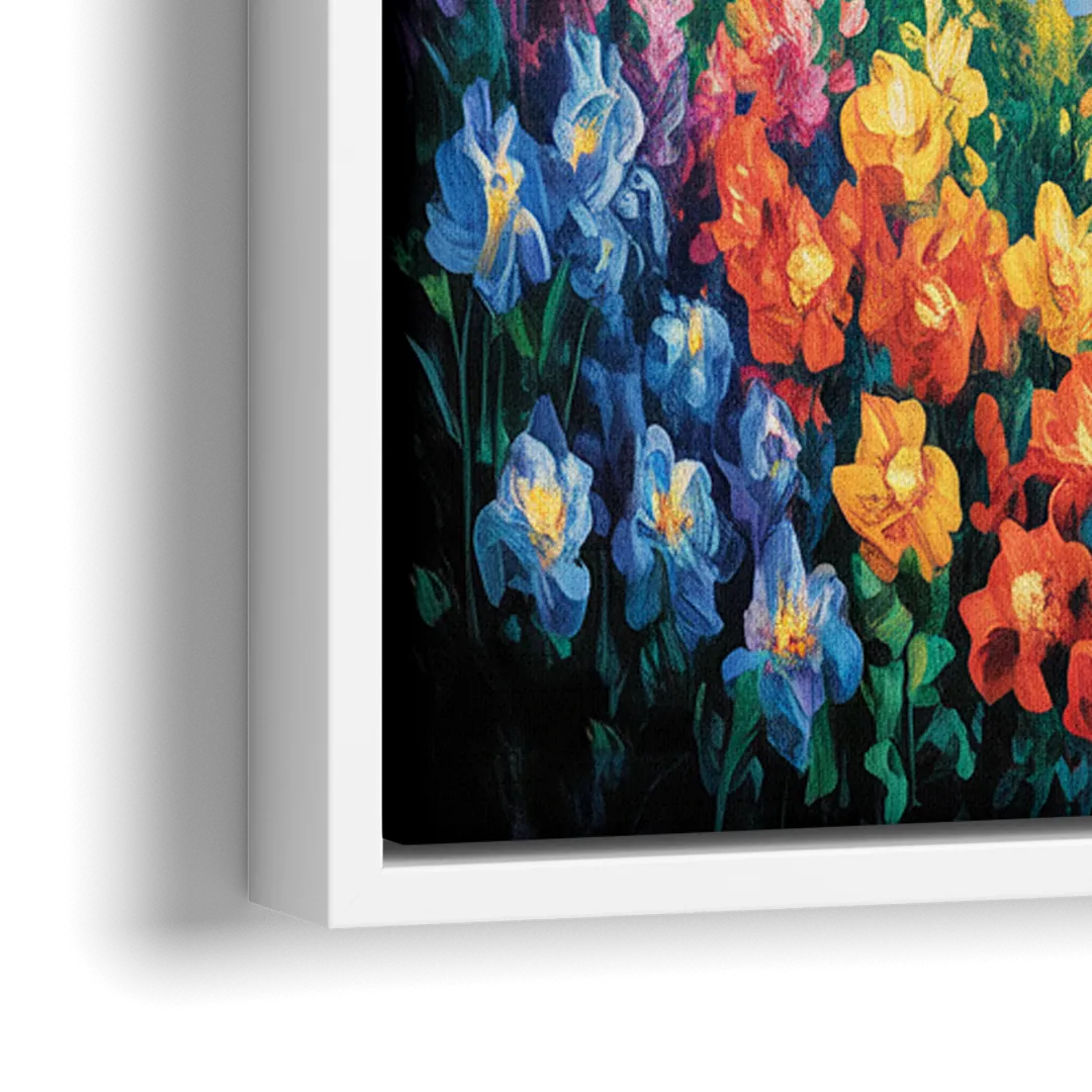 Niagara Falls Sunset Glow - Close-Up White Frame Canvas