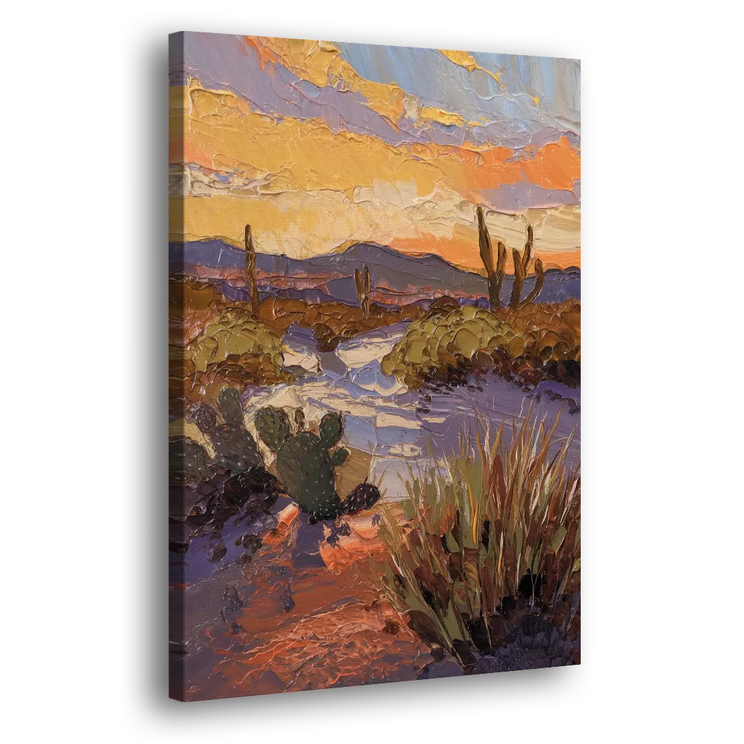 Marfa Sunset Glow - Canvas Print Art Sides