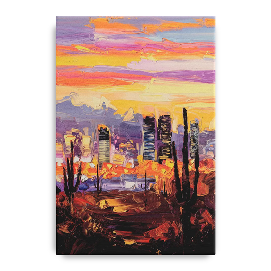 Phoenix City Lights and Skies - Canvas Wall Art