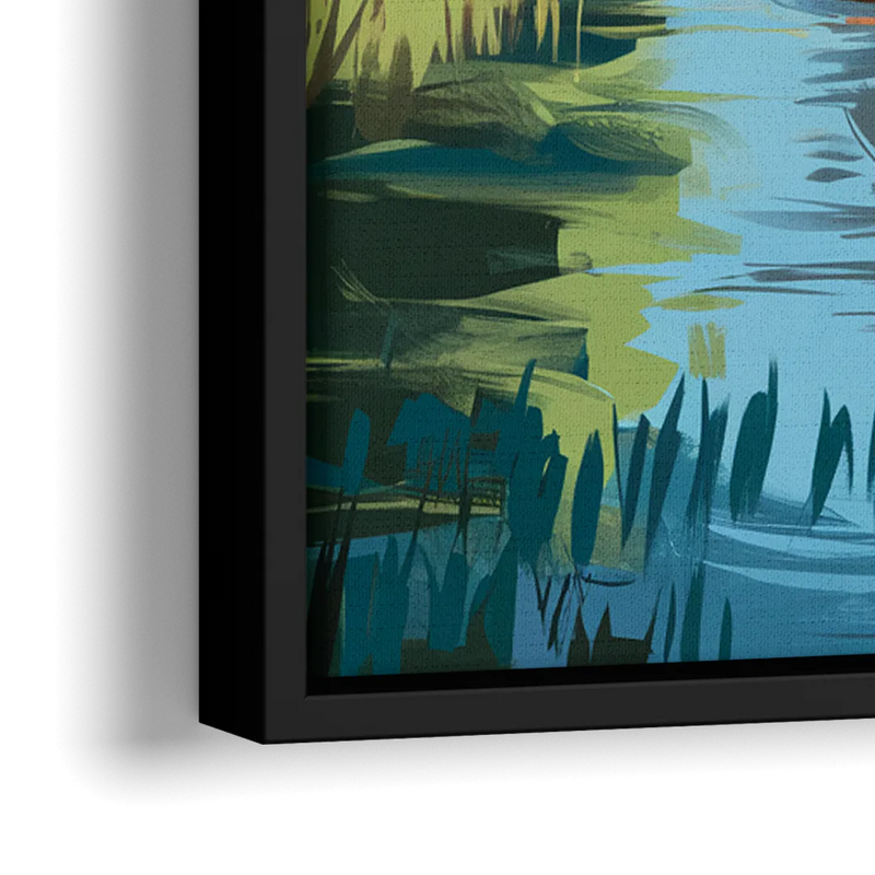 Corona Historic Landmarks - Close-Up Black Frame Canvas