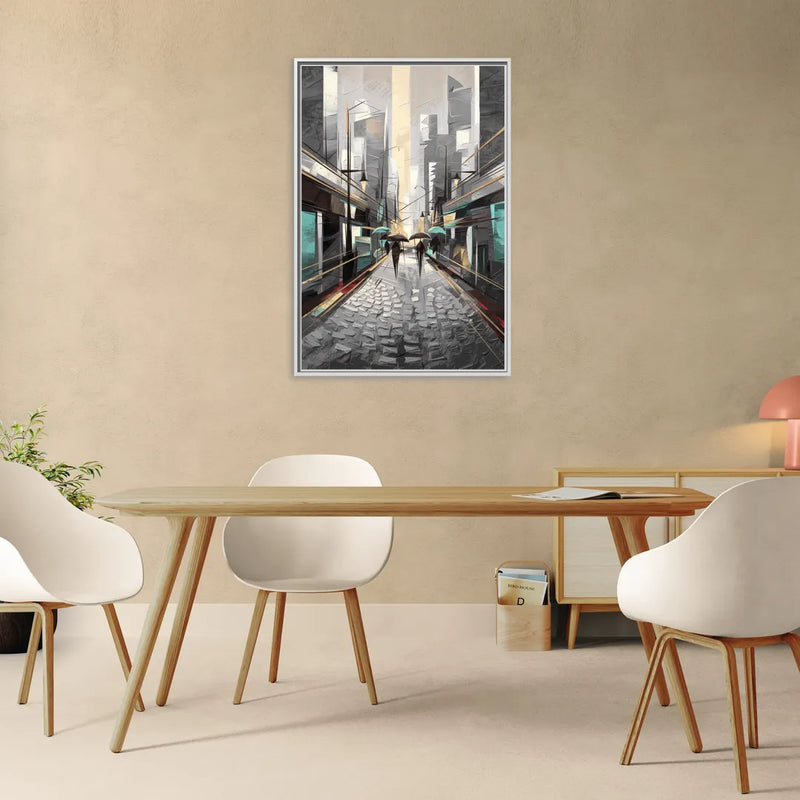 Camden Urban Charm - Living Room White Frame Canvas